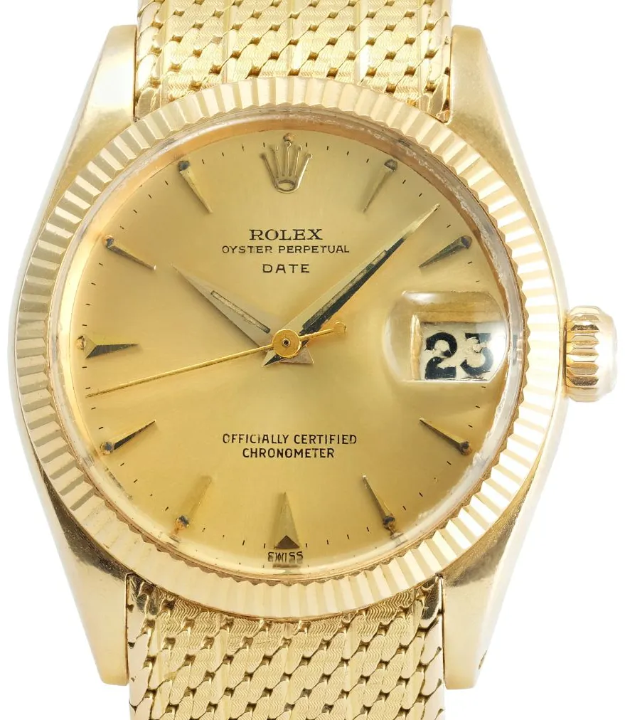 Rolex Datejust 6627 31mm Yellow gold Champagne