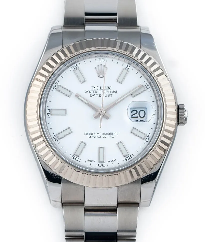 Rolex Datejust II 116334 41mm Stainless steel White