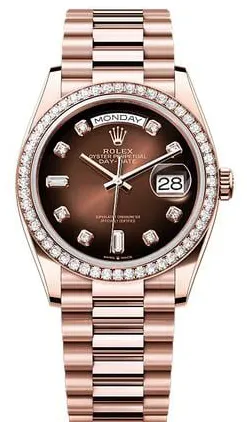 Rolex Day-Date 36 128345RBR 36mm Rose gold Brown