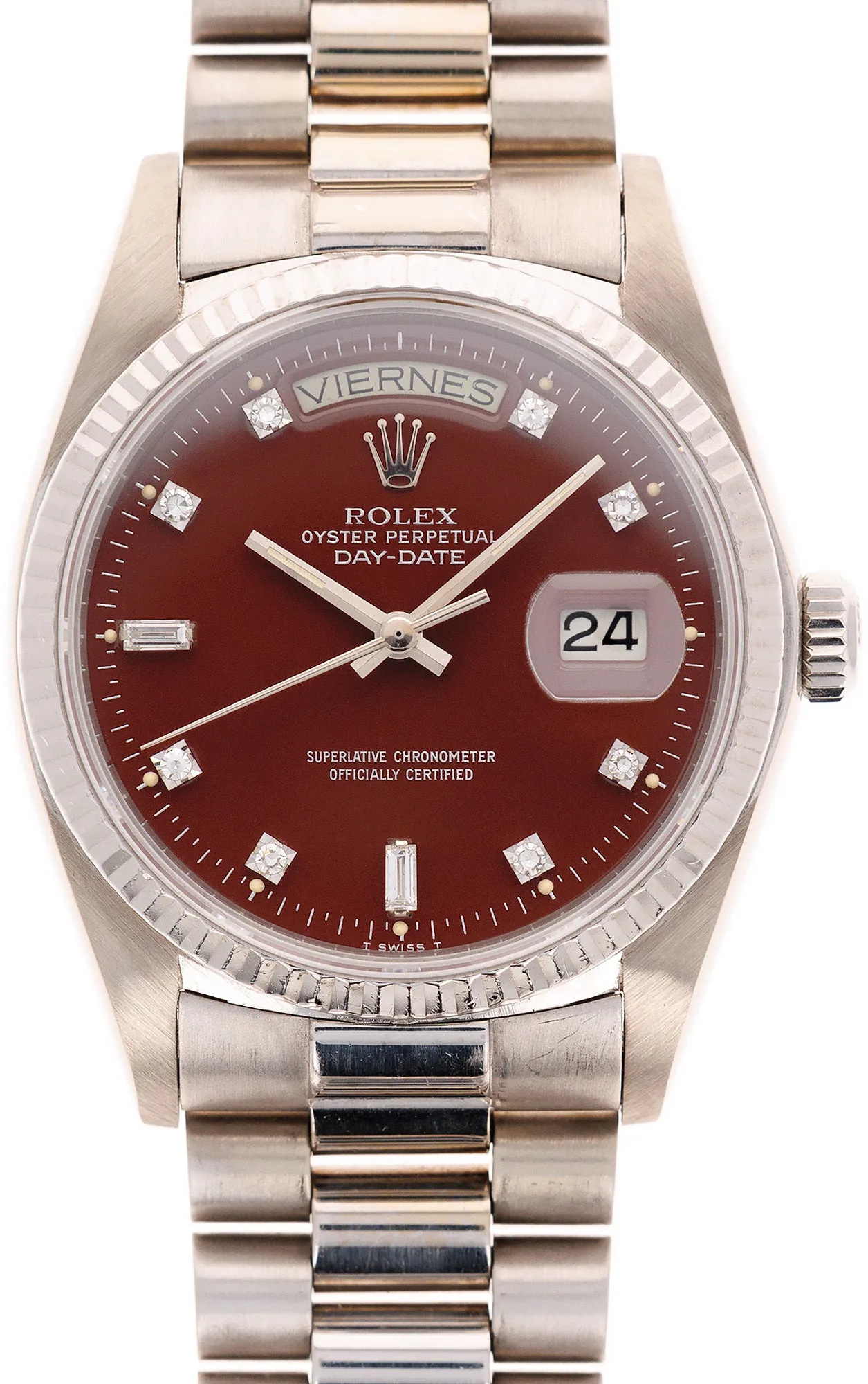 Rolex Day-Date 36 18039 36mm White gold Oxblood