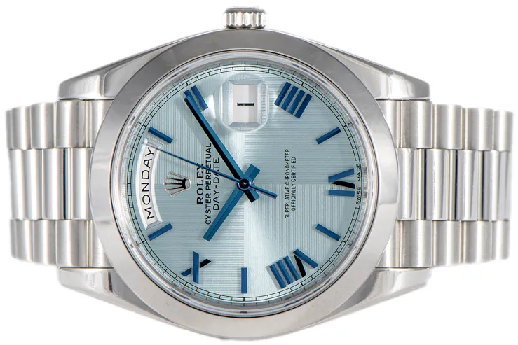 Rolex Day-Date 40 228206 40mm Platinum Blue 2