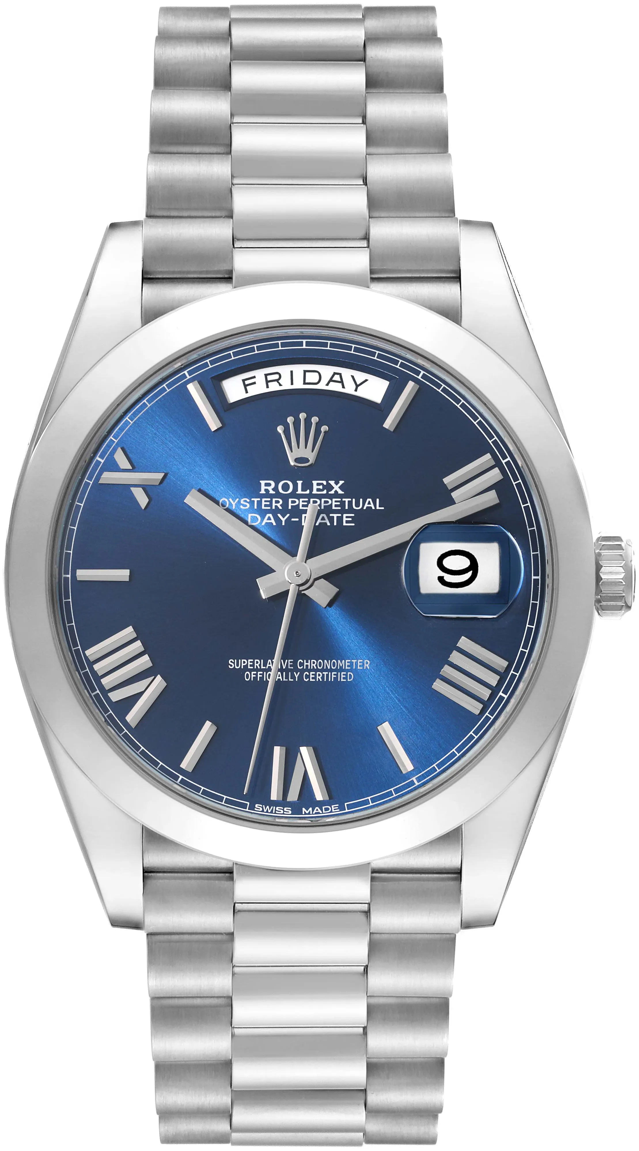 Rolex Day-Date 40 228206 40mm Platinum Blue 1