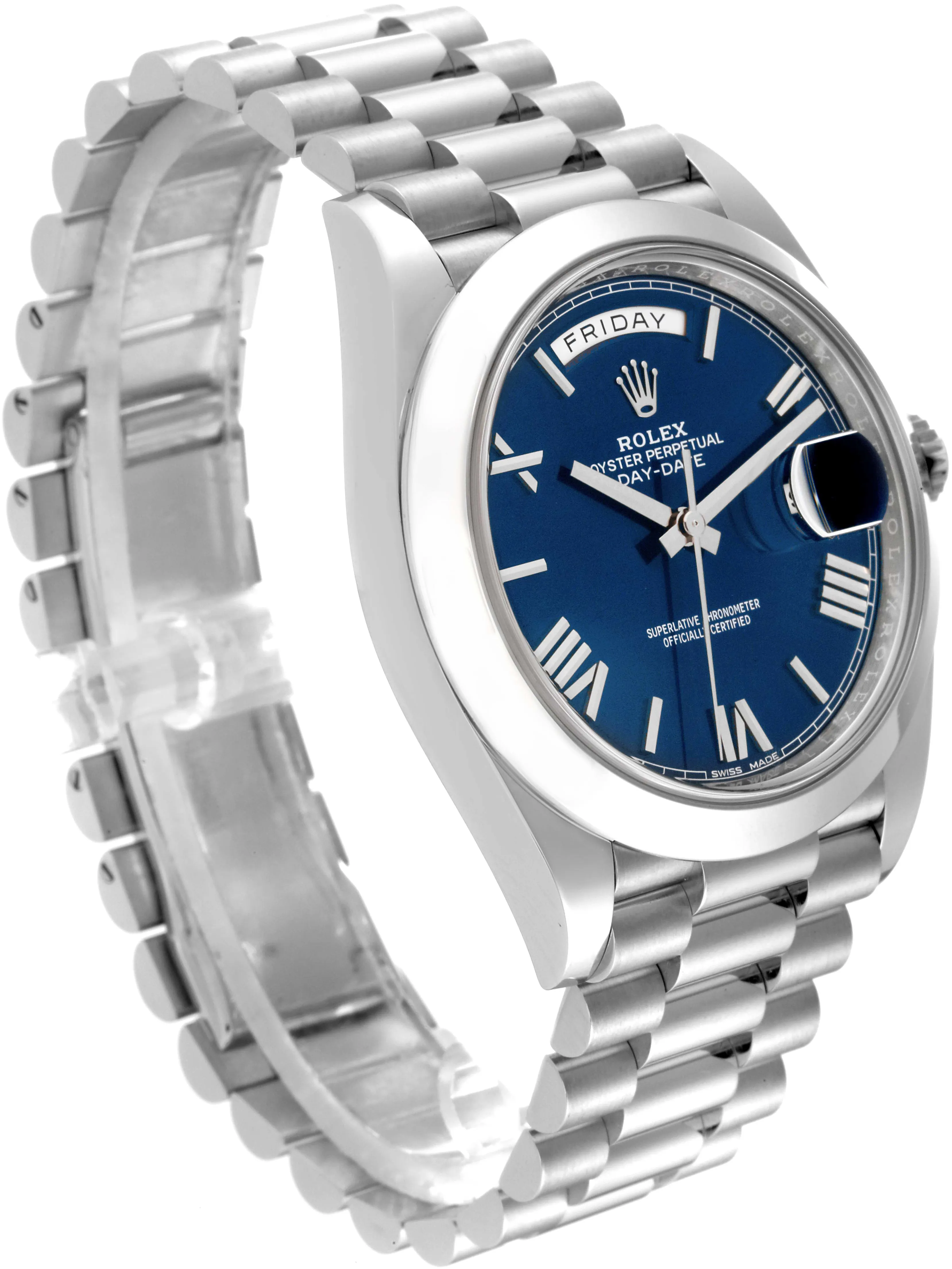 Rolex Day-Date 40 228206 40mm Platinum Blue 3