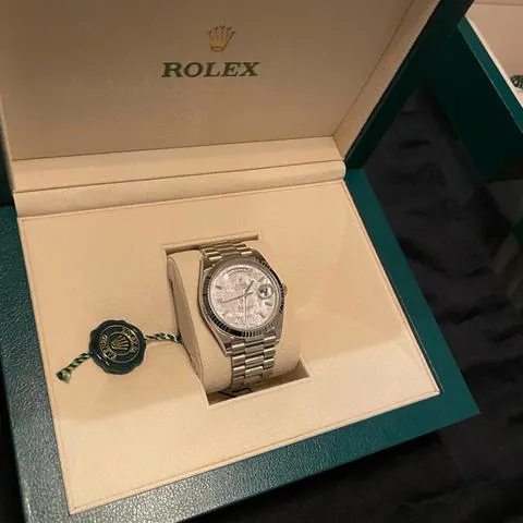 Rolex Day-Date 40 228349RBR 40mm White gold Silver