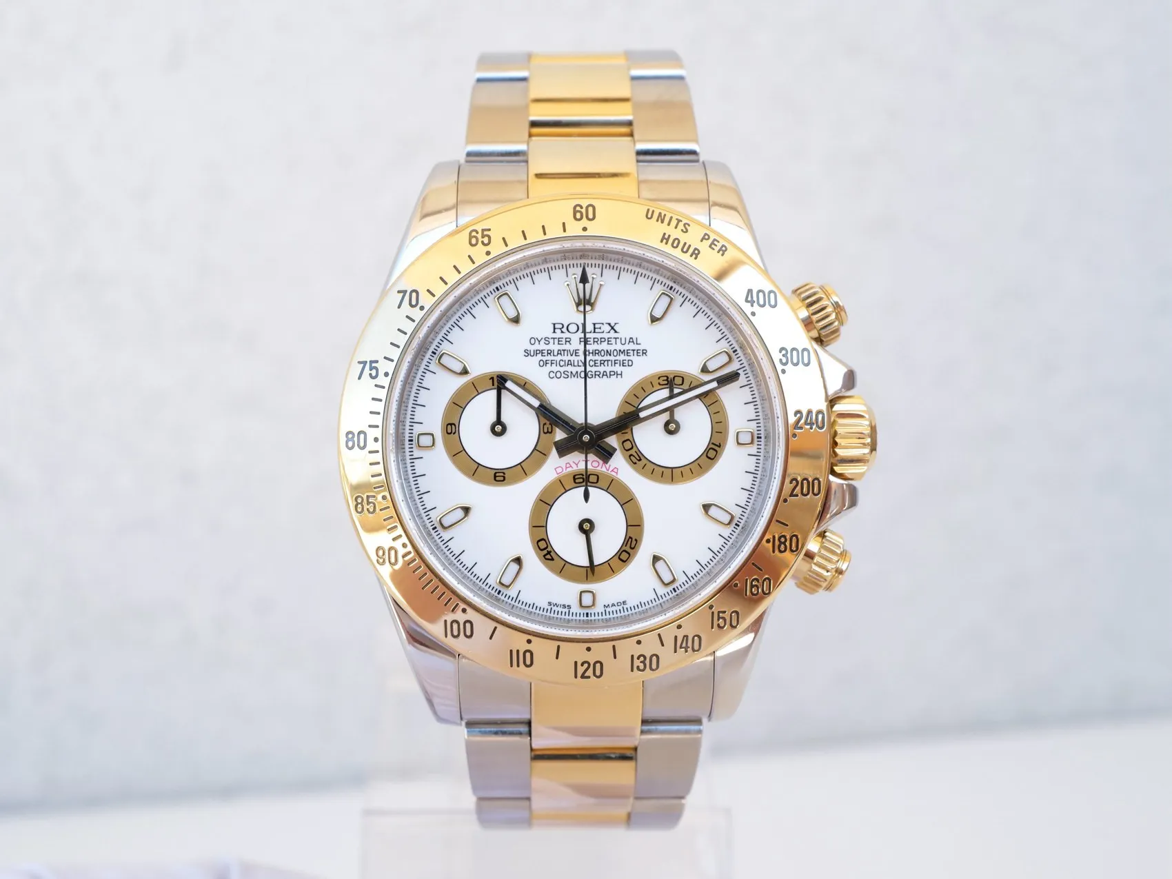 Rolex Daytona 116523-0040 40mm Yellow gold and Stainless steel White