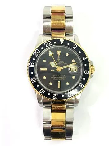 Rolex GMT-Master 1675 40mm Yellow gold and Stainless steel Black