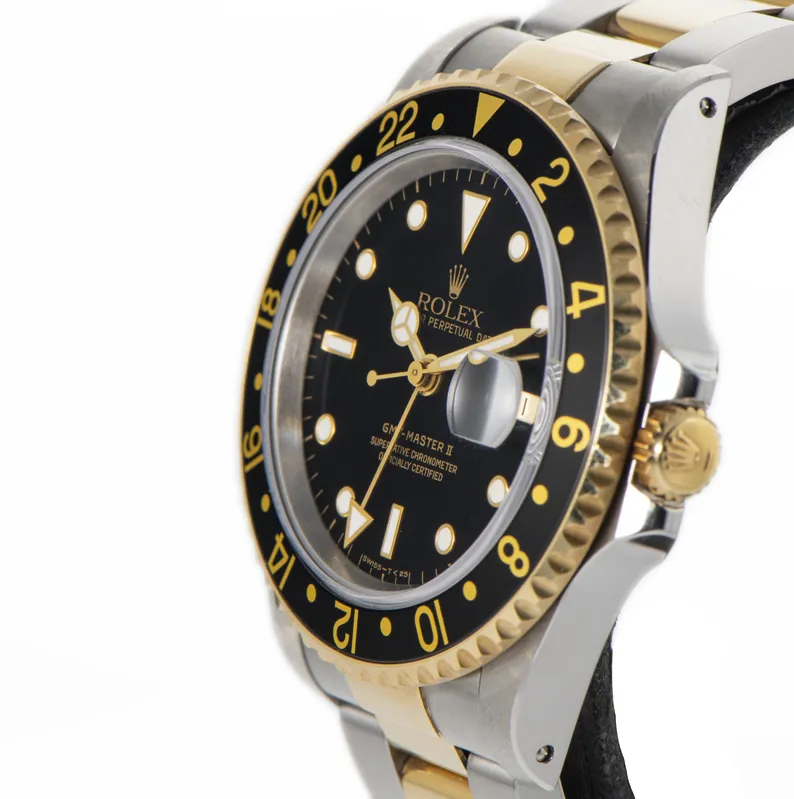 Rolex GMT-Master II 16713 40mm Yellow gold and Stainless steel Black 1