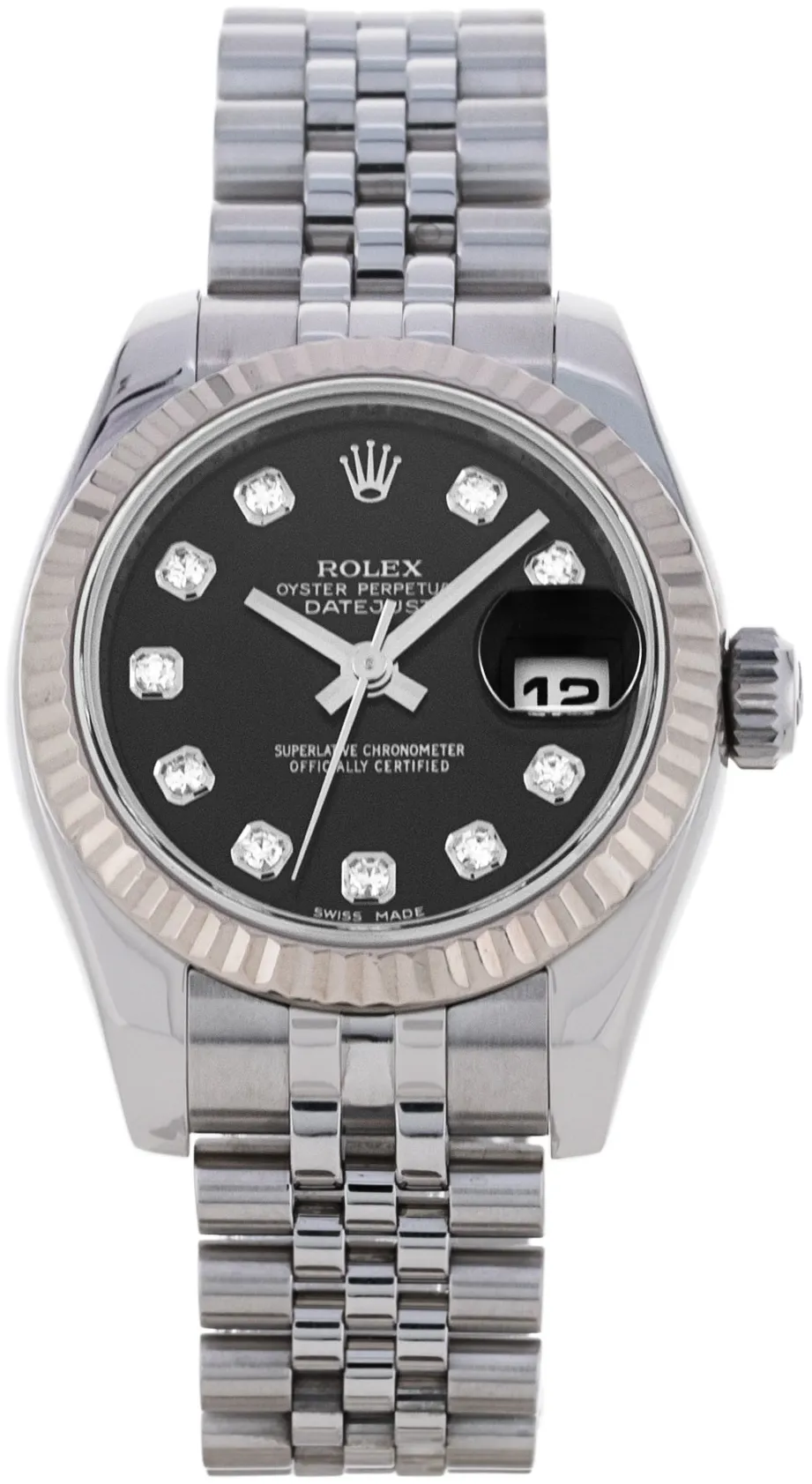 Rolex Lady-Datejust 179174 26mm White gold and Stainless steel Black