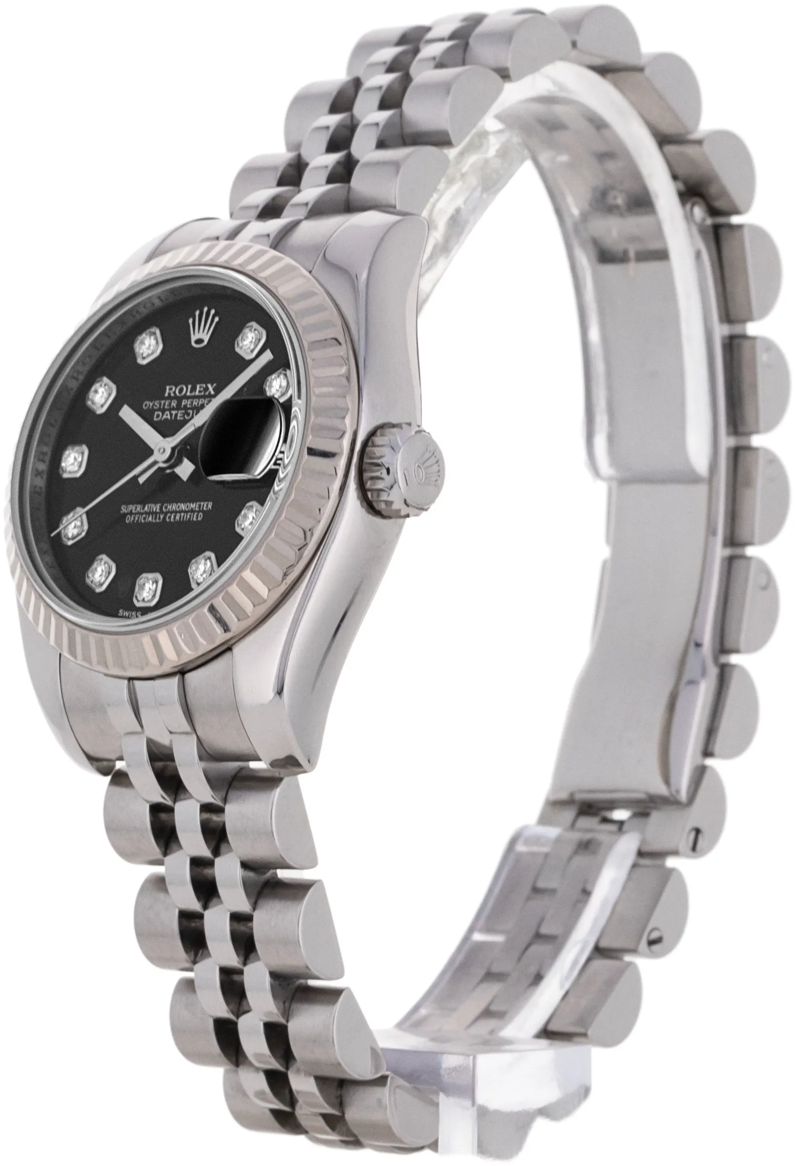 Rolex Lady-Datejust 179174 26mm White gold and Stainless steel Black 1