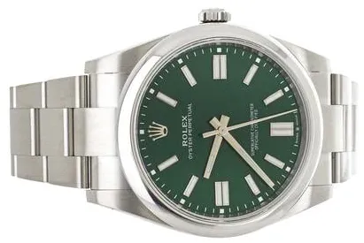 Rolex Oyster Perpetual 41 124300 41mm Stainless steel Green 3