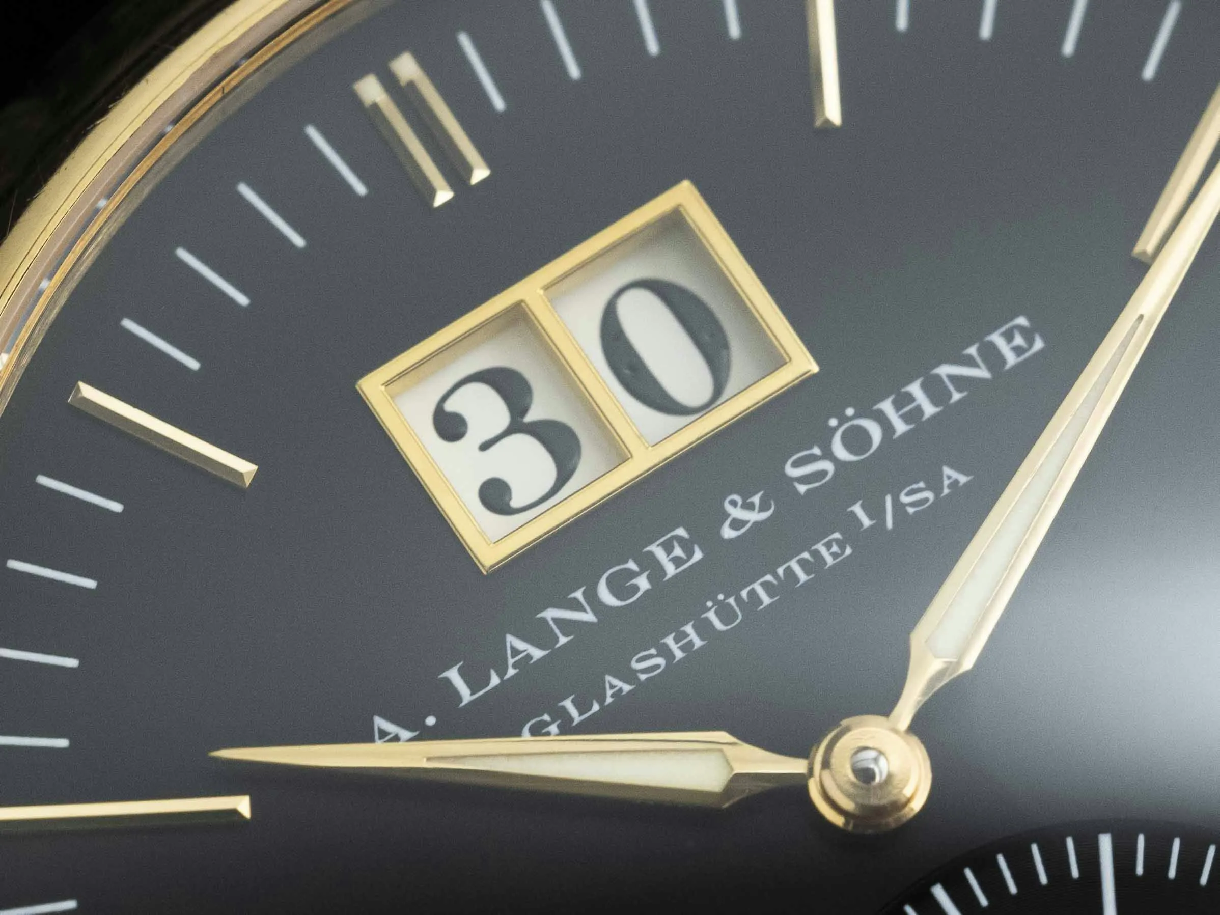 A. Lange & Söhne Langematik 308.031 37mm Rose gold Black 18