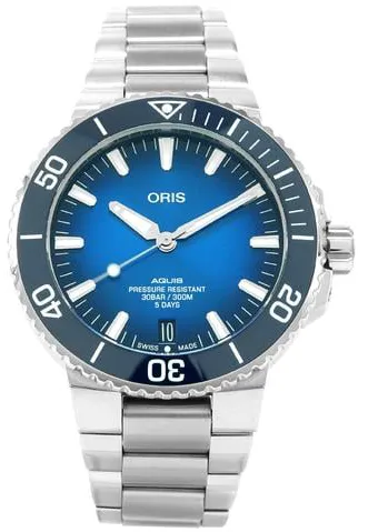 Oris Aquis Date 01 400 7763 4135 43.5mm Stainless steel Blue