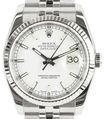 Rolex Datejust 36 116234 36mm Stainless steel White