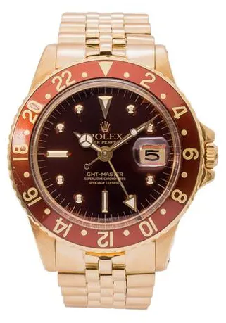 Rolex GMT-Master 1675 40mm Yellow gold Brown