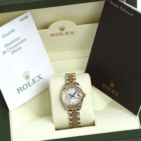 Rolex Lady-Datejust 179163 26mm Yellow gold and Stainless steel Silver