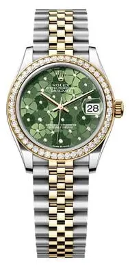 Rolex Datejust 31 278383RBR 31mm Yellow gold and Stainless steel Green