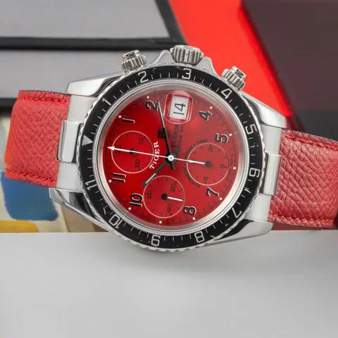 Tudor Prince Date 79270 39.5mm Stainless steel Red 2