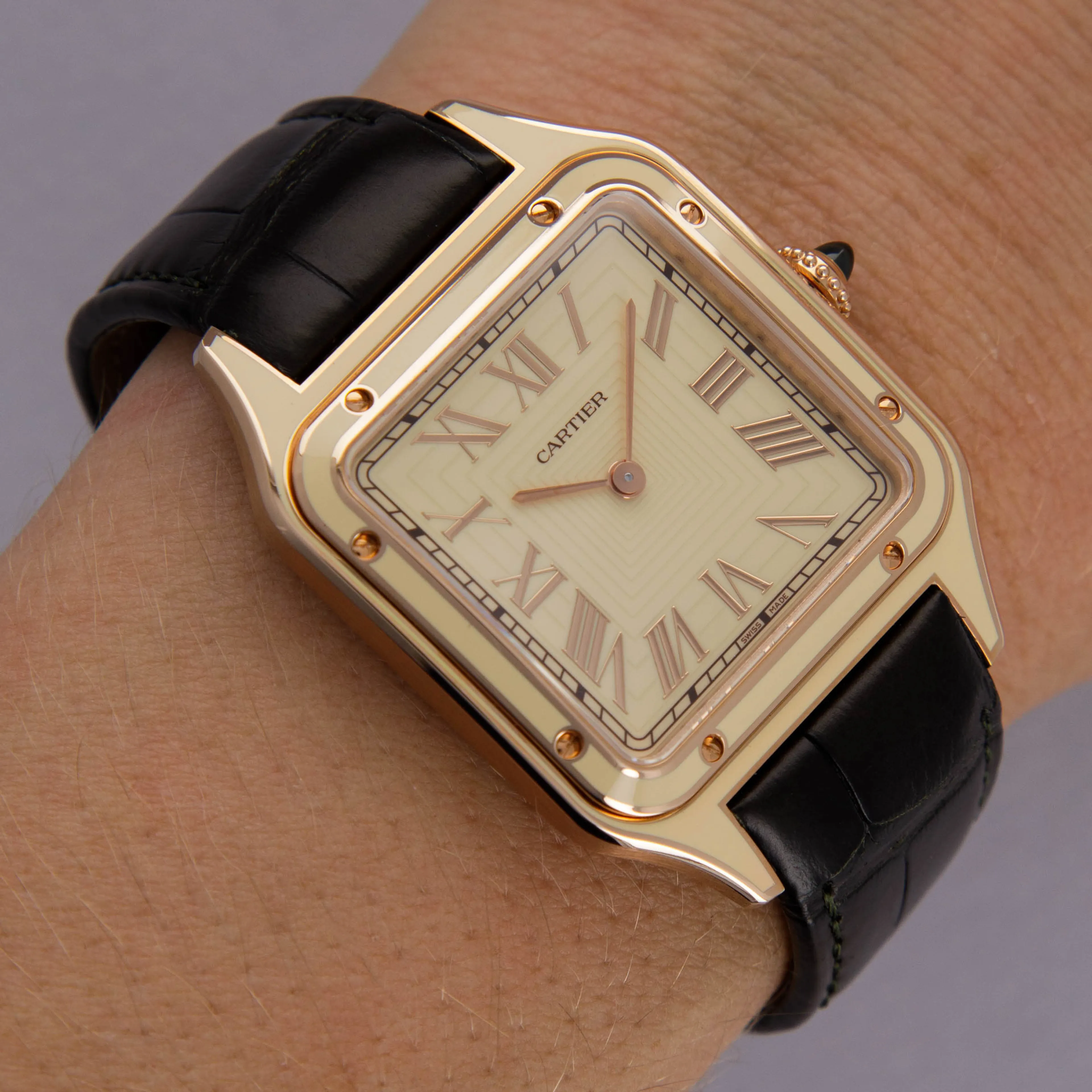 Cartier Santos Dumont CRWGSA0054 43.5mm 18k rose gold Beige 17