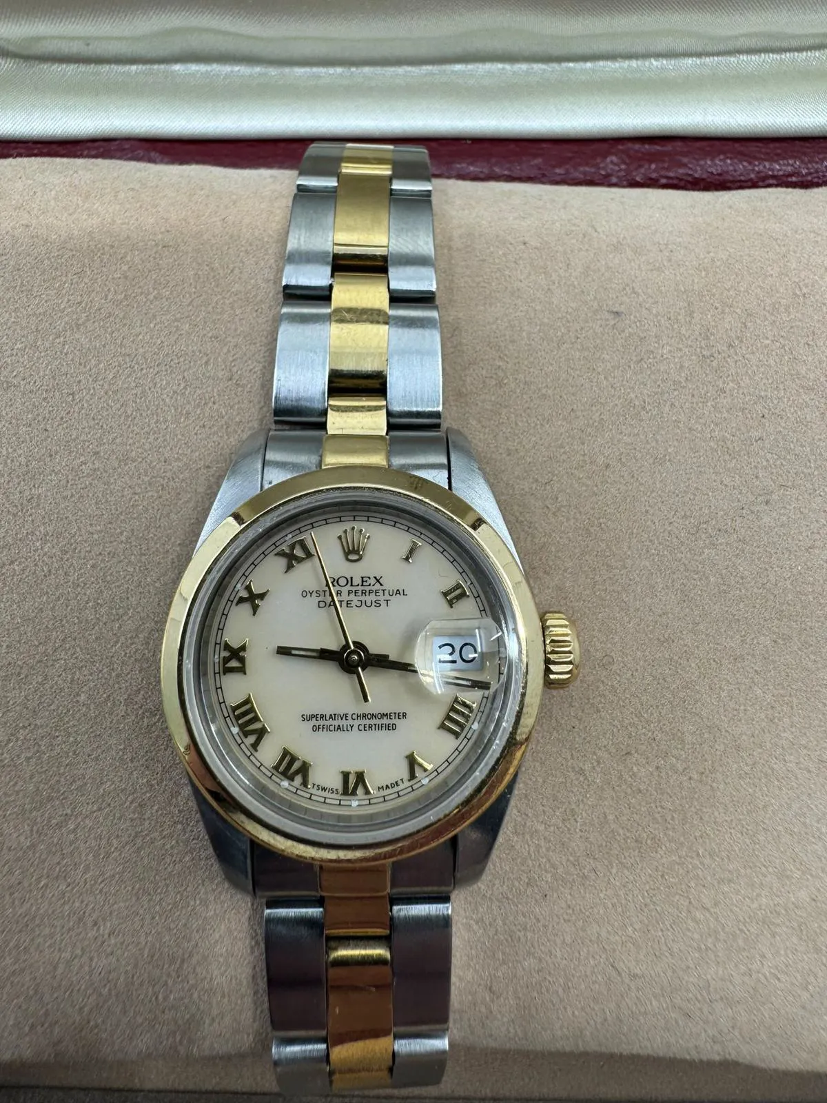 Rolex Lady-Datejust 69163 26mm Yellow gold and Stainless steel White