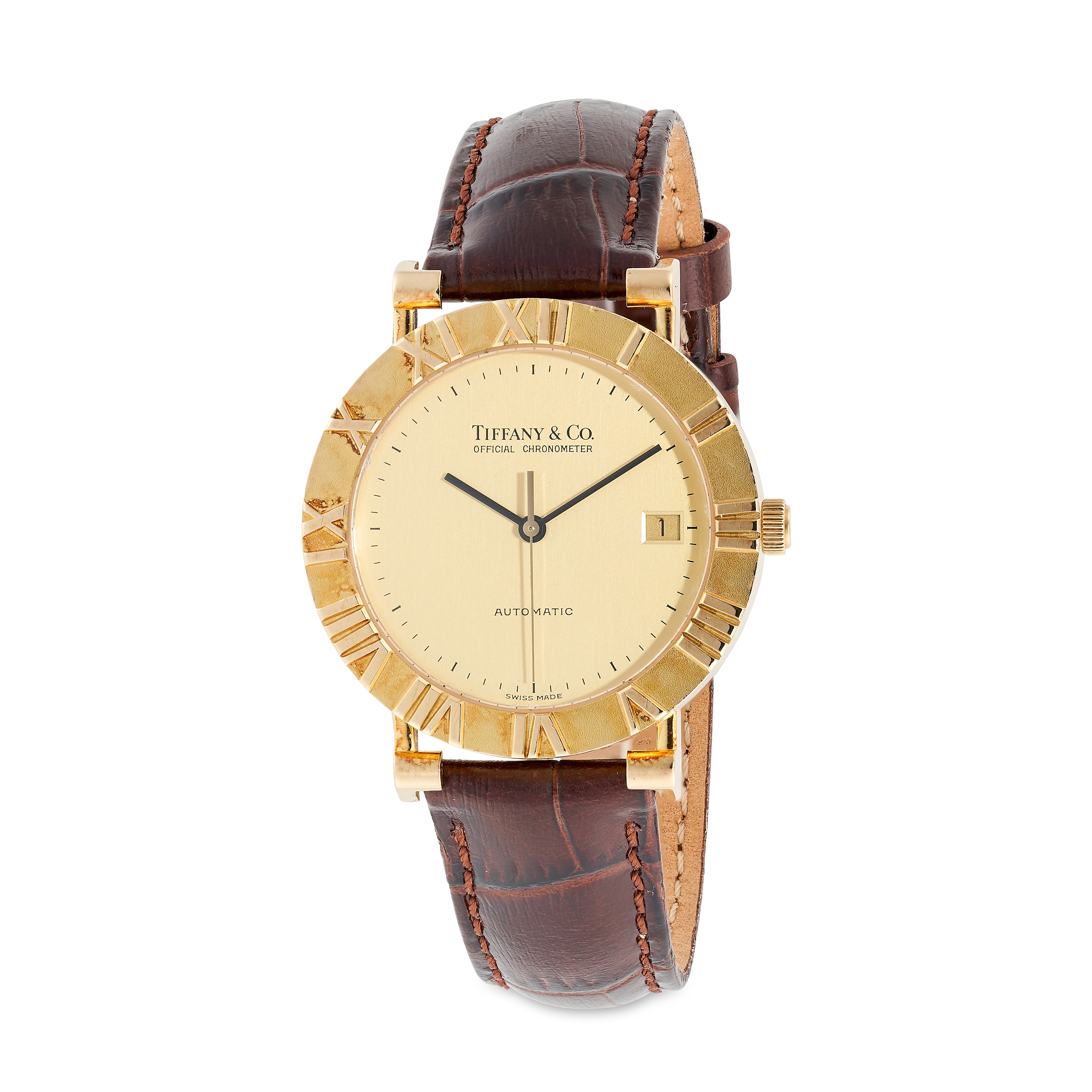 Tiffany Atlas 36mm 18ct Gold Champagne