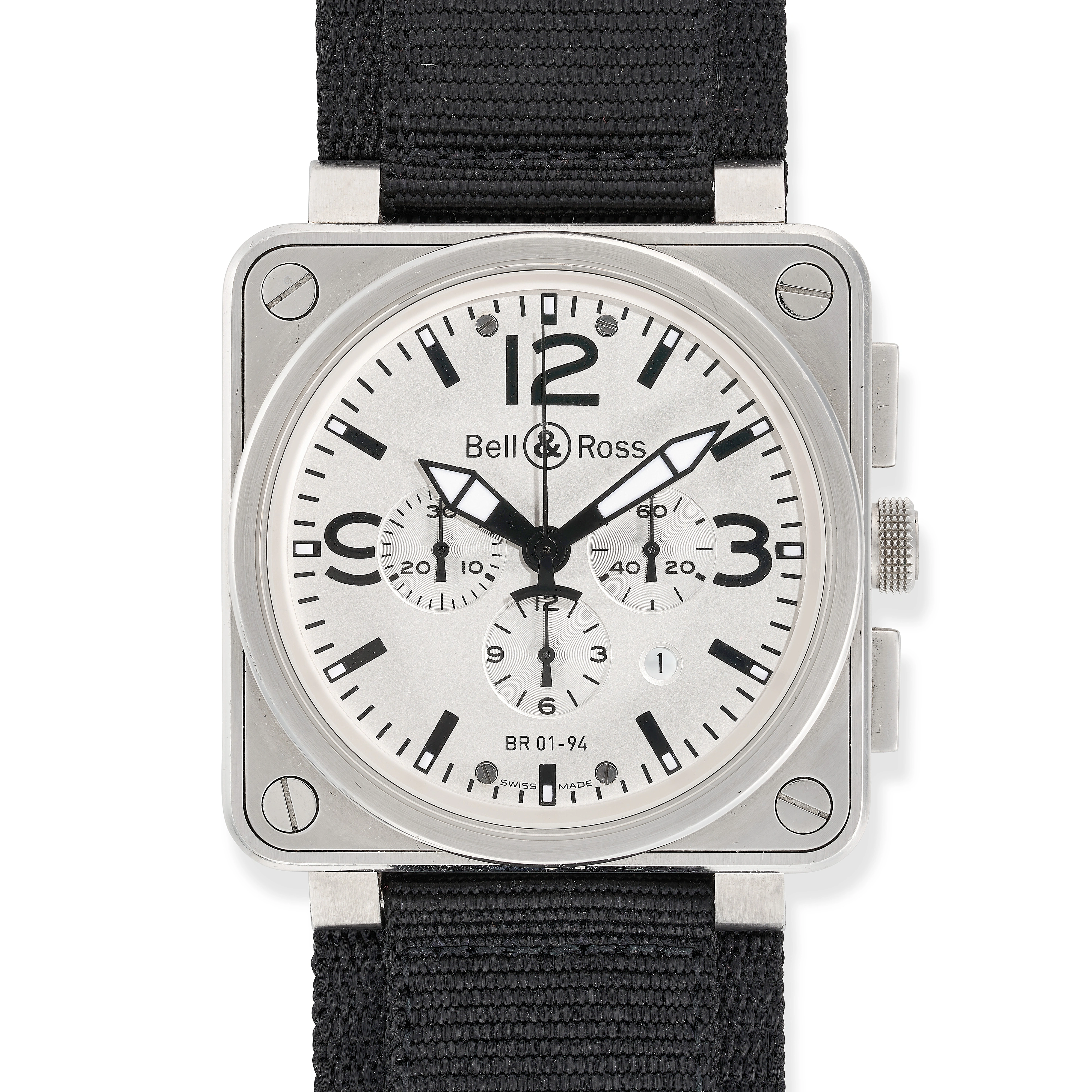 Bell & Ross BR 01 BR01-94 46mm Stainless steel White