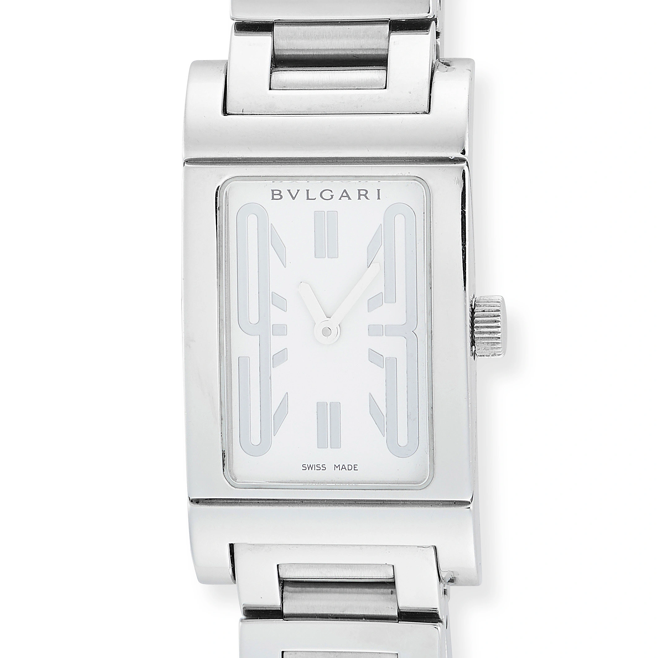 Bulgari Rettangolo RT39S 31mm Stainless steel White