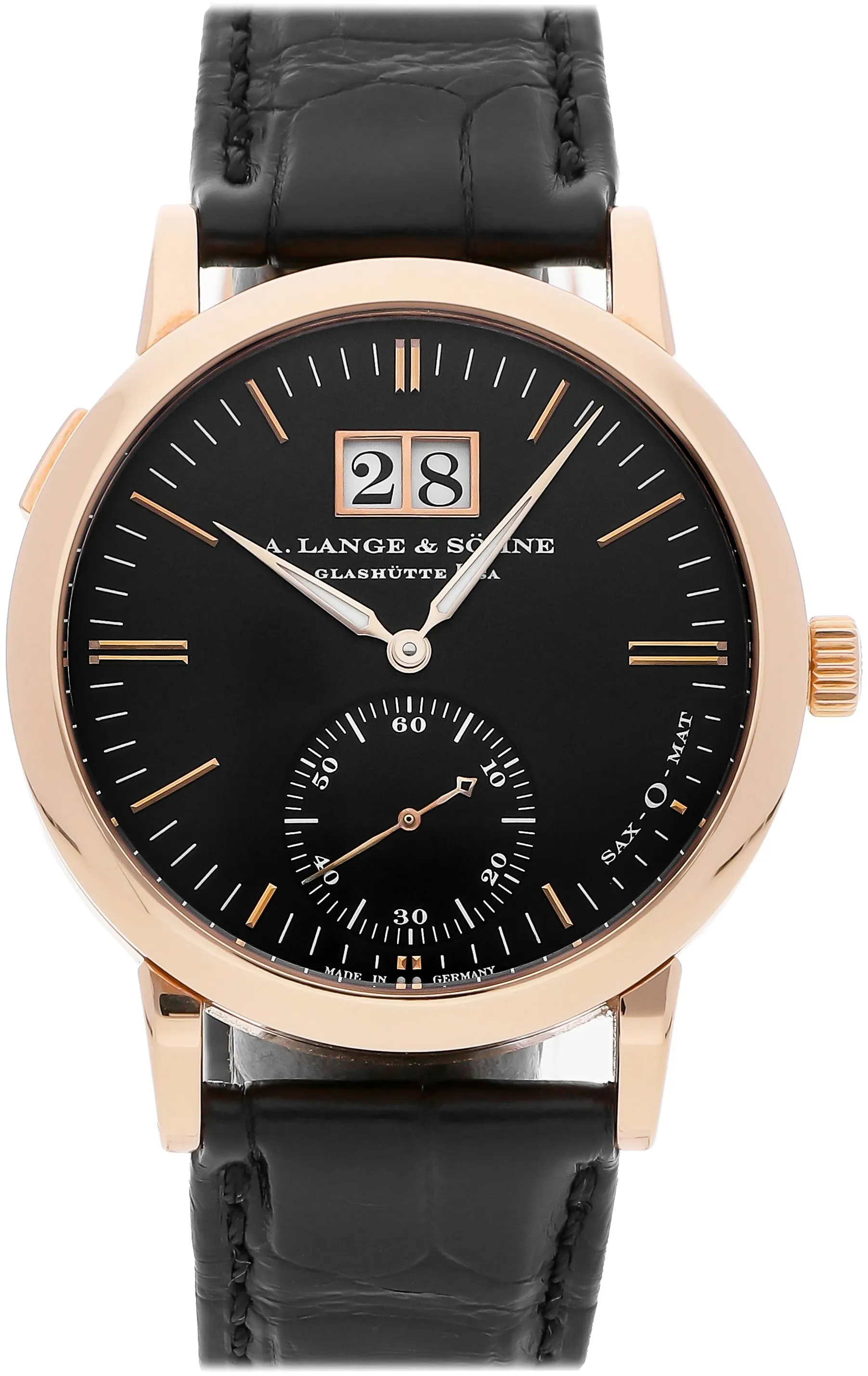 A. Lange & Söhne Langematik 308.031 37mm Rose gold Black