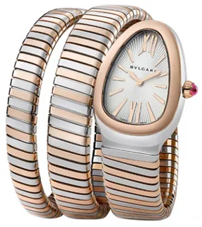 Bulgari Serpenti Tubogas sp35c6spg.2t Rose gold and Stainless steel Silver