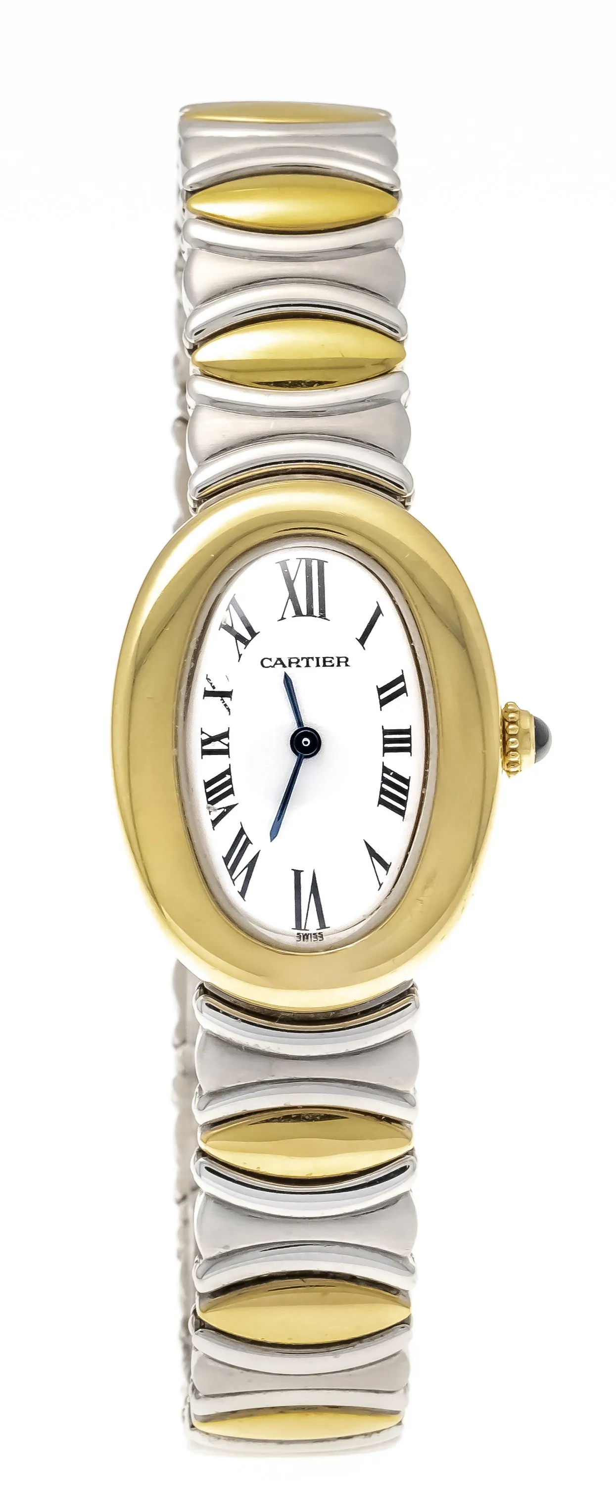 Cartier Baignoire 8057910 23mm Yellow gold and Stainless steel Silver