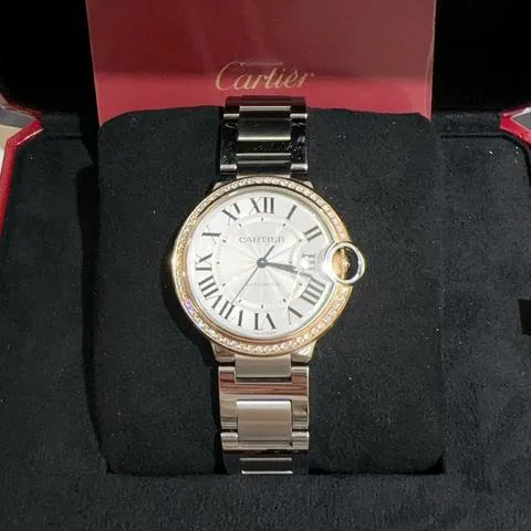 Cartier Ballon Bleu 36mm 36mm Yellow gold and Stainless steel Silver