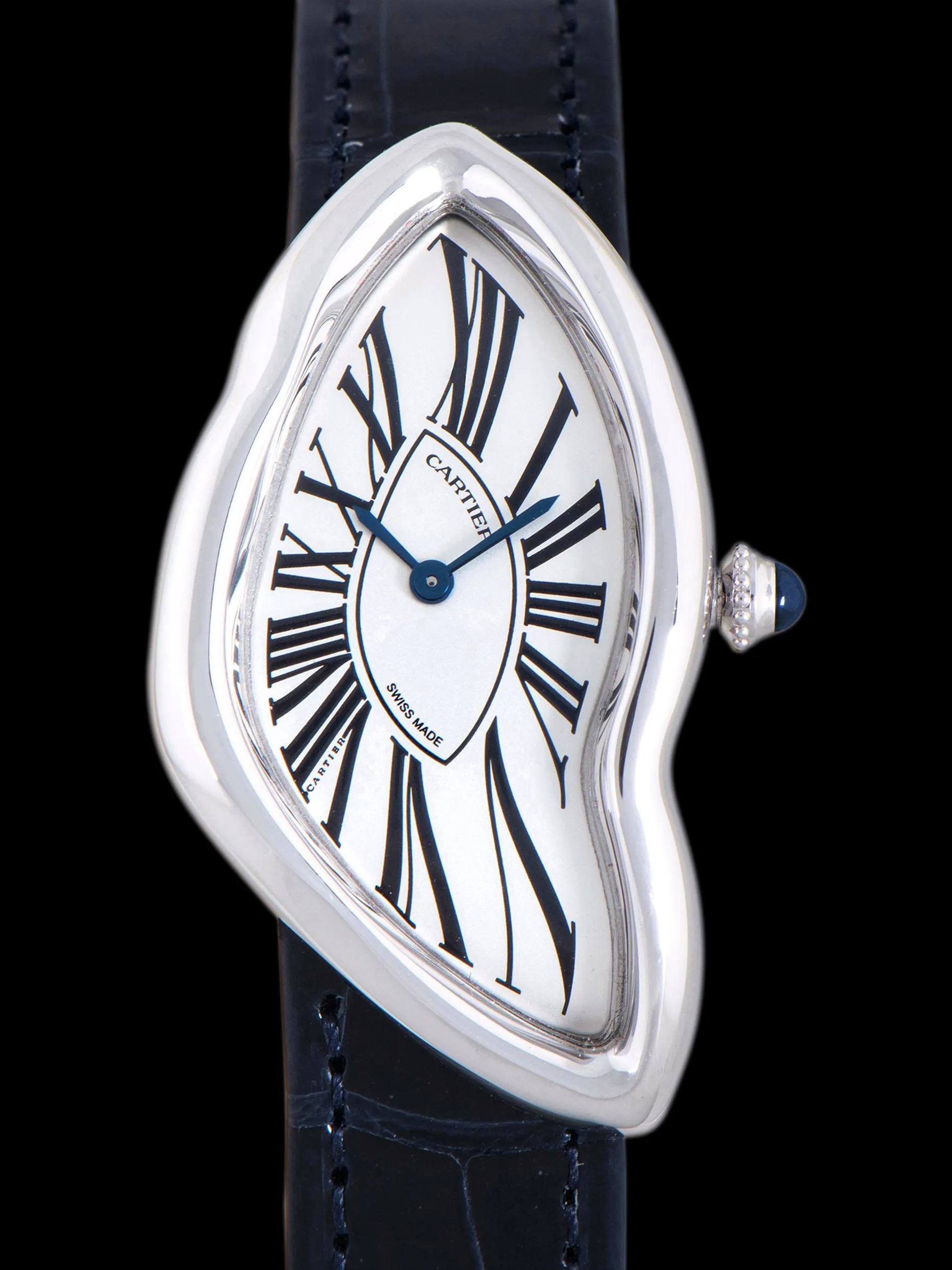 Cartier Crash WGCH0055) W 23mm White gold and 18k white gold Silver W/ Exploding Roman Numerals