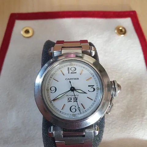 Cartier Pasha C 2475 35mm Stainless steel White