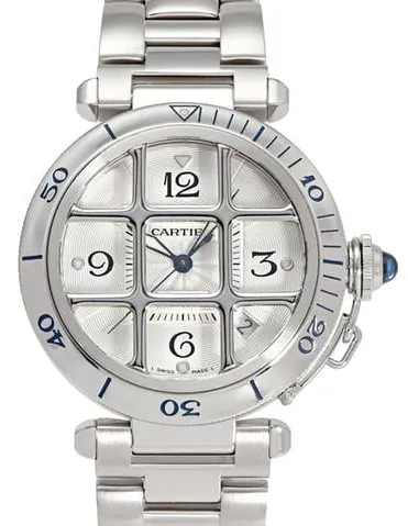 Cartier Pasha W31040H3 38mm Stainless steel Silver