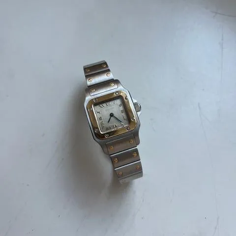 Cartier Santos 1057930 24mm Yellow gold and Stainless steel White