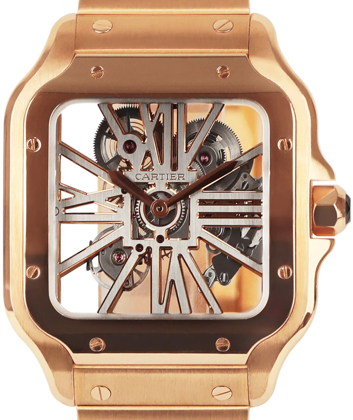 Cartier Santos WHSA0016 39.5mm Rose gold Roman