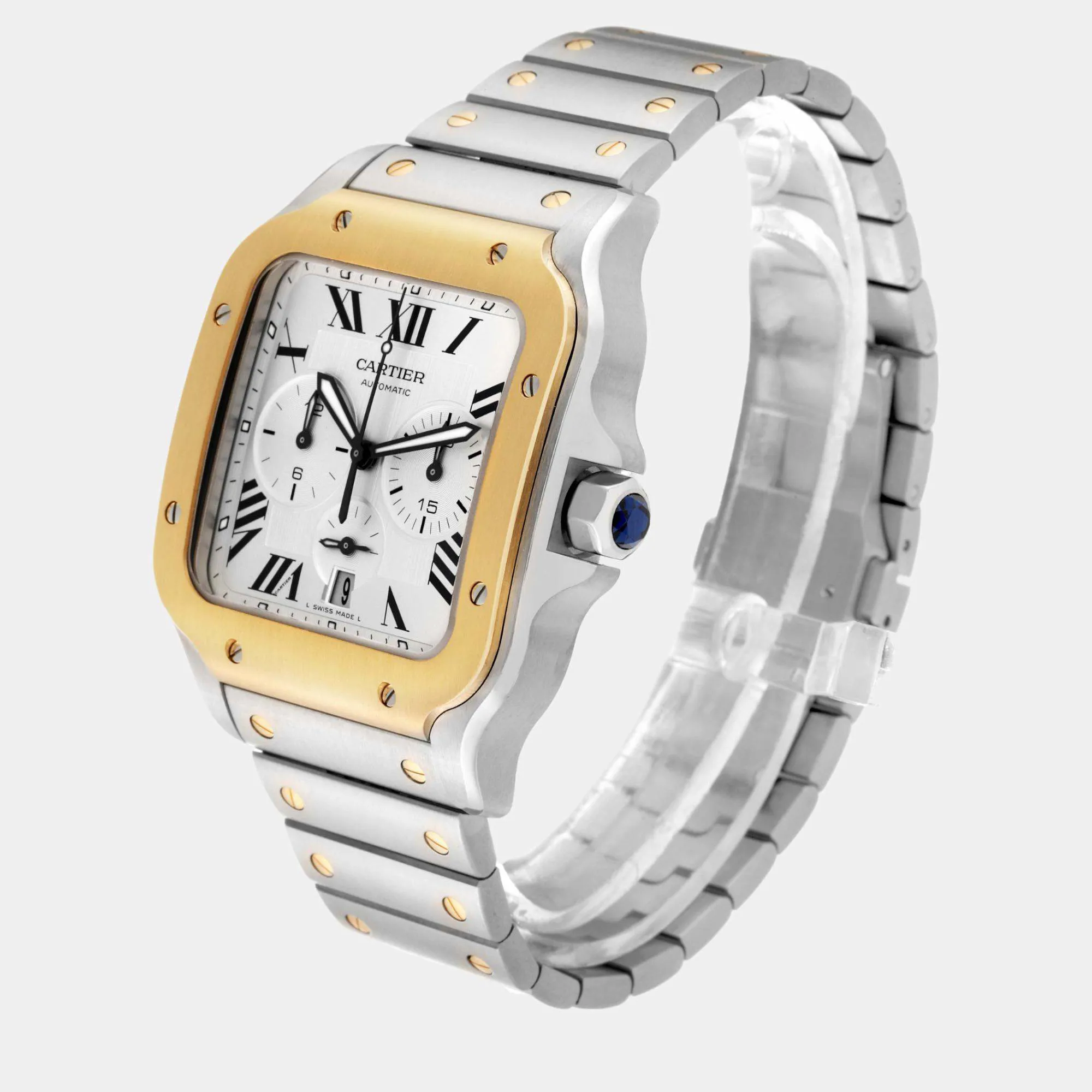 Cartier Santos XL 45mm Yellow gold and Stainless steel and 18k yellow gold 3