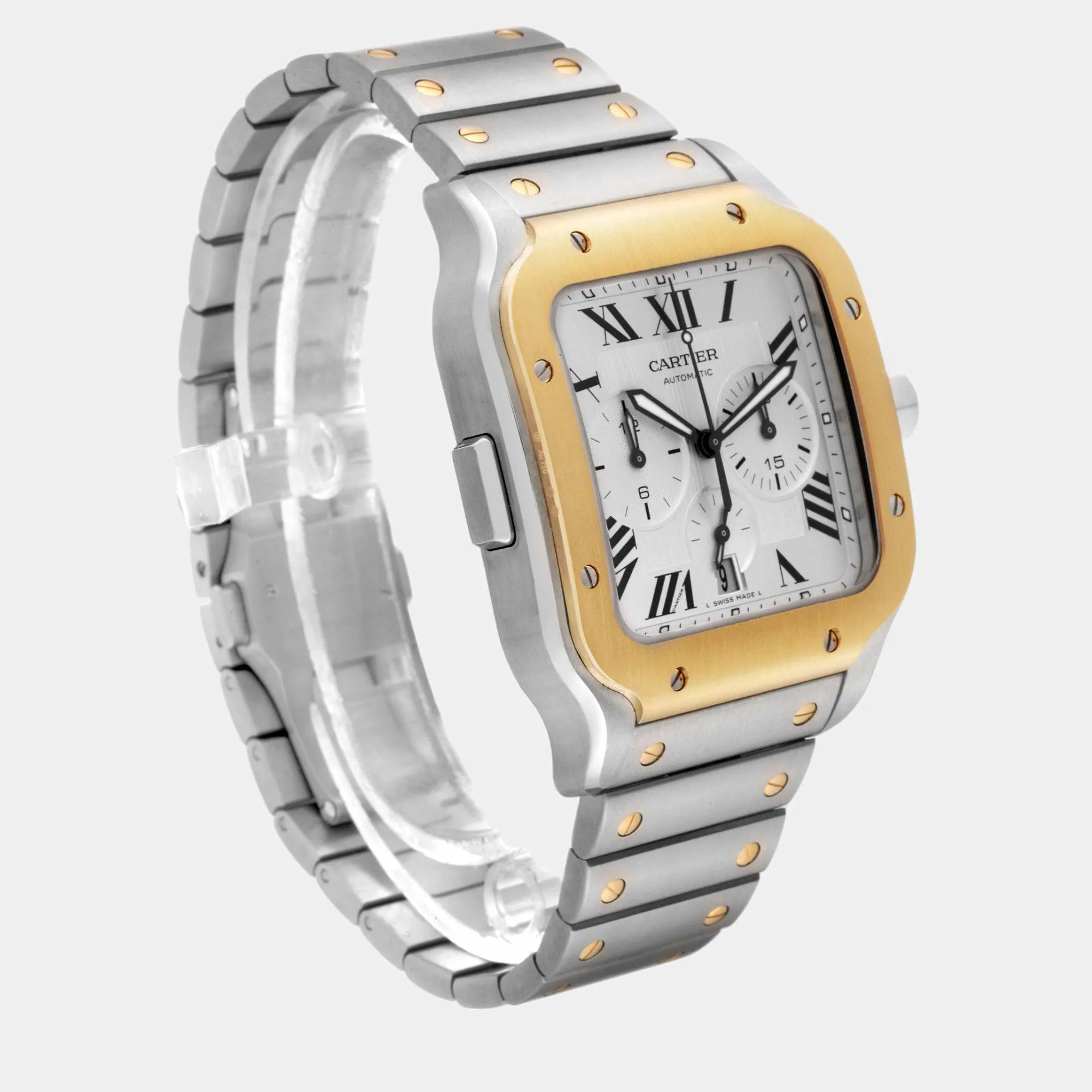 Cartier Santos XL 45mm Yellow gold and Stainless steel and 18k yellow gold 4