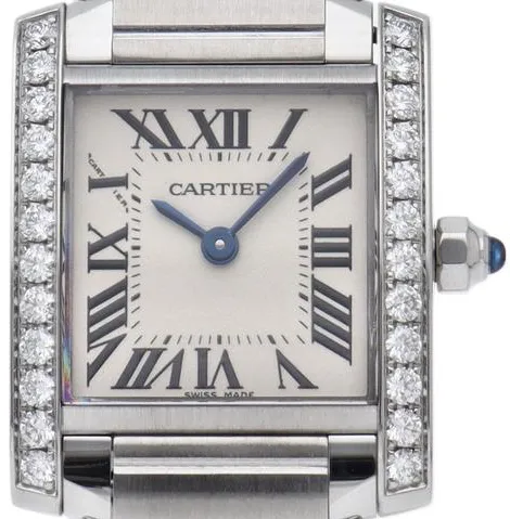 Cartier Tank Française W4TA0008 25mm Stainless steel White