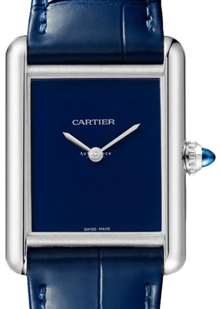 Cartier Tank Must WSTA0055 33.5mm Stainless Blue