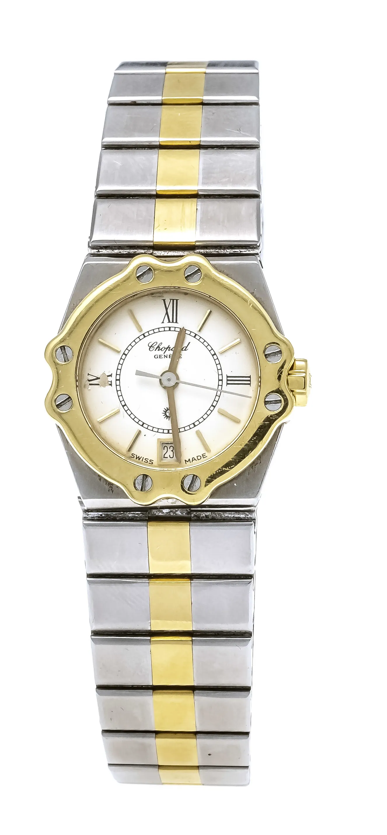 Chopard St. Moritz 8024 24mm Yellow gold and Stainless steel White