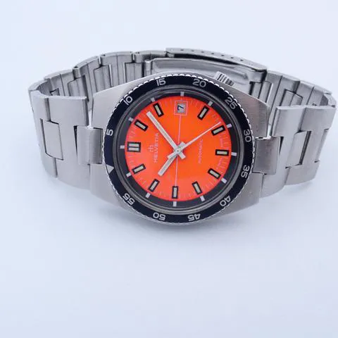 Helvetia 37mm Stainless steel Orange