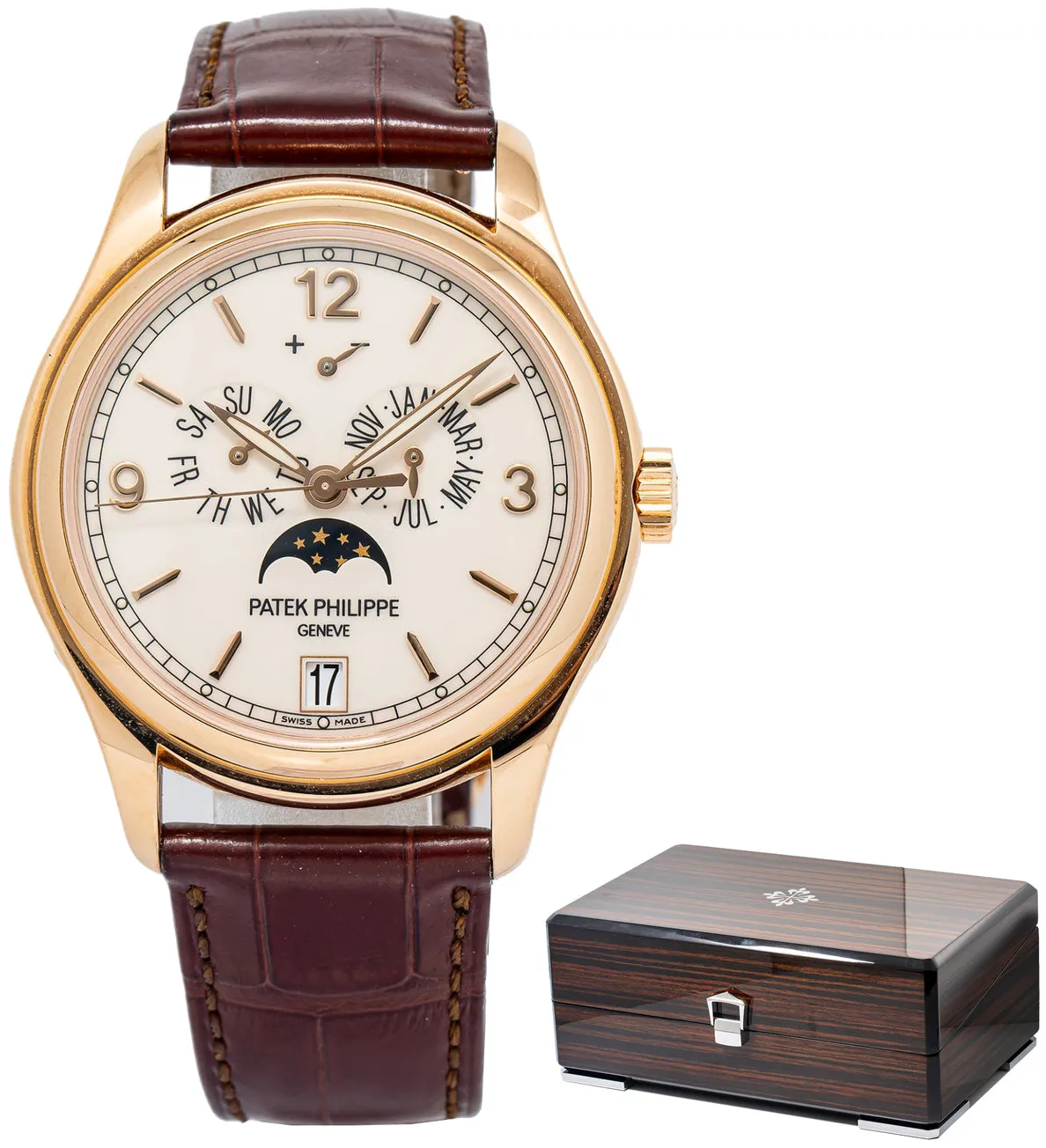 Patek Philippe Annual Calendar 5146R-001 39mm Rose gold and 18k rose gold Beige