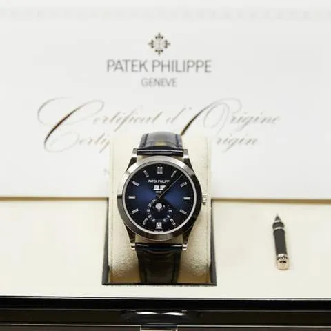 Patek Philippe Complications 5396G-017 38.5mm White gold Blue