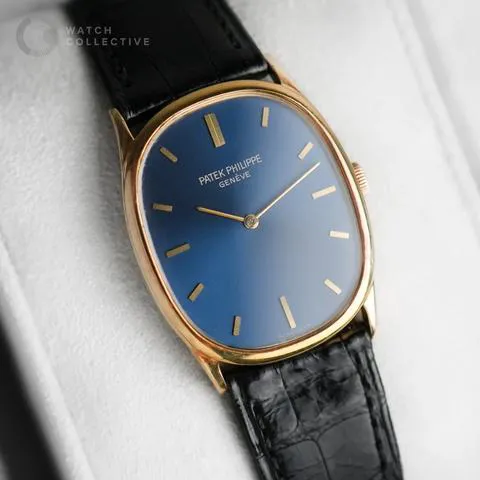 Patek Philippe Ellipse 3846 32mm Yellow gold Blue 7