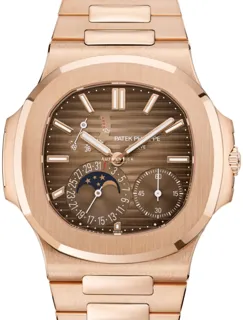 Patek Philippe Nautilus Moonphase 5712/1R-001 40mm Rose gold Chocolate Brown