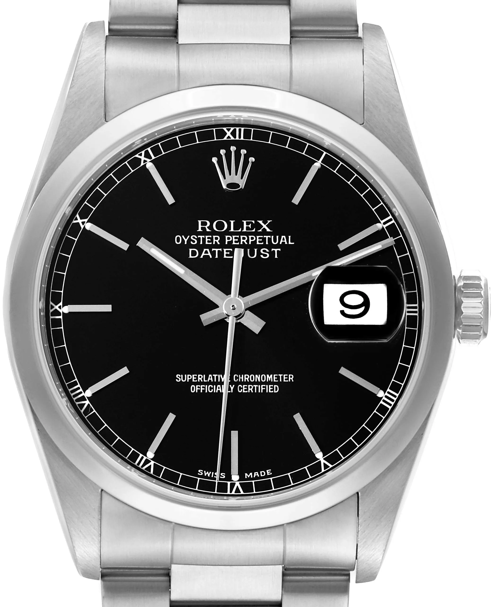 Rolex Datejust 36 16200 36mm Stainless steel Black