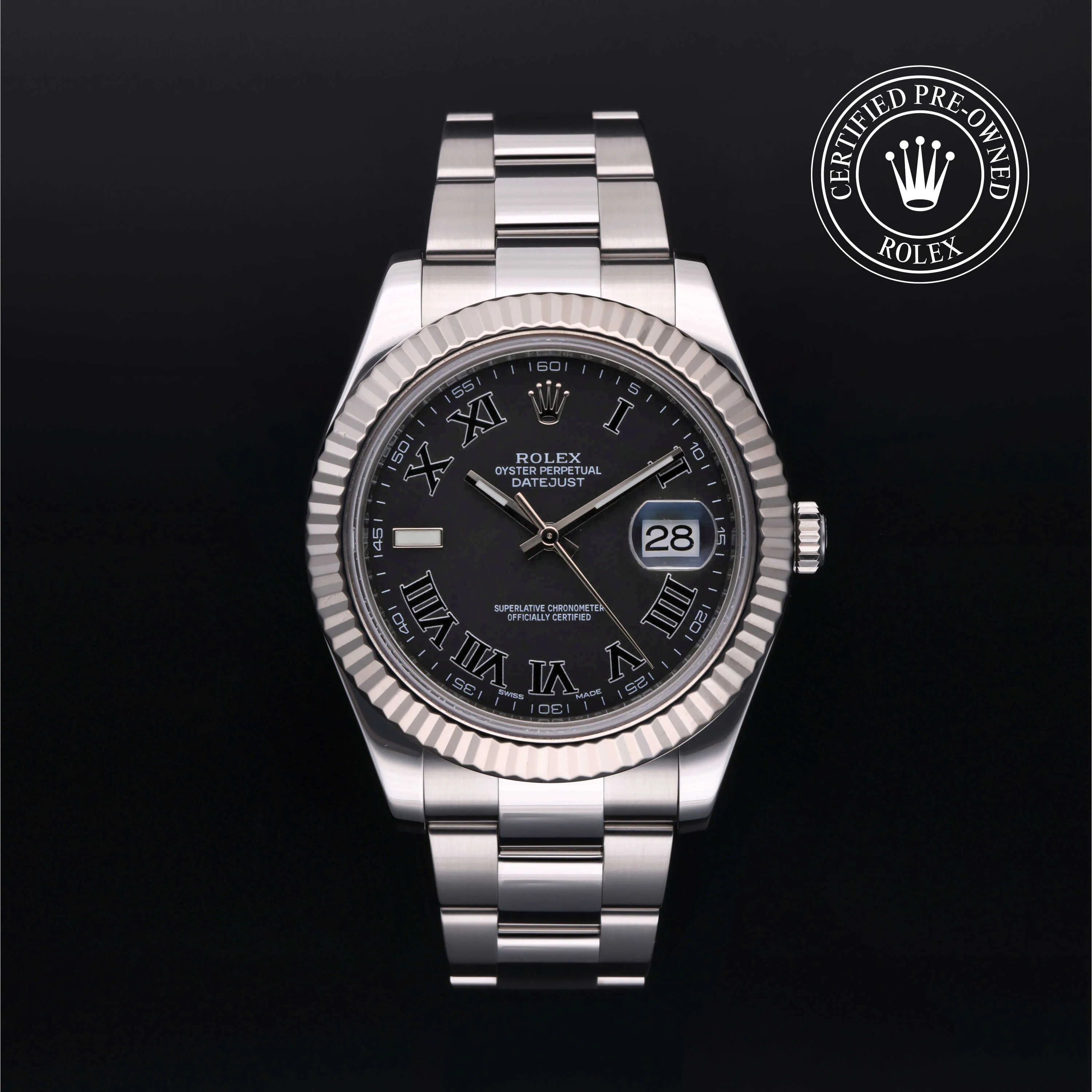 Rolex Datejust II 116334-0002 41mm Rolesor 18 Carat White Black