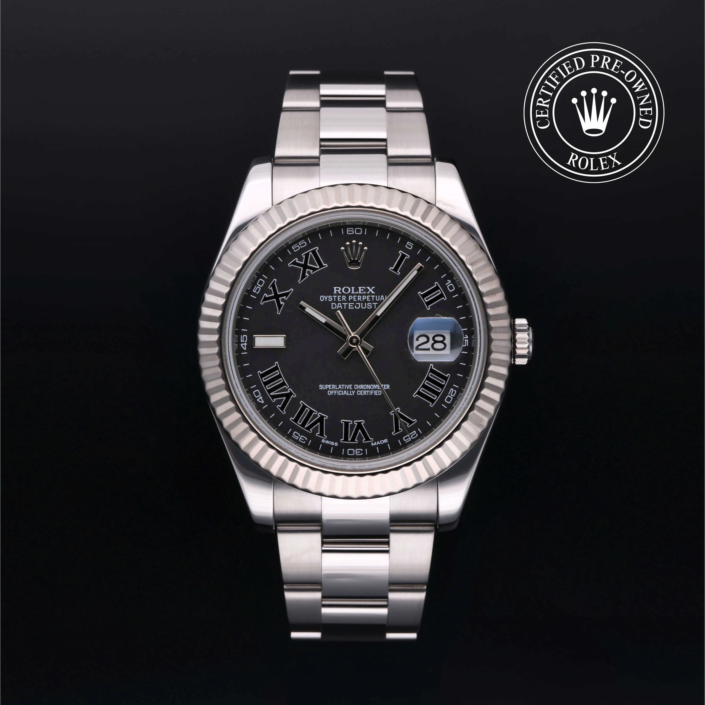 Rolex Datejust II 116334-0002 41mm Rolesor 18 Carat White Black