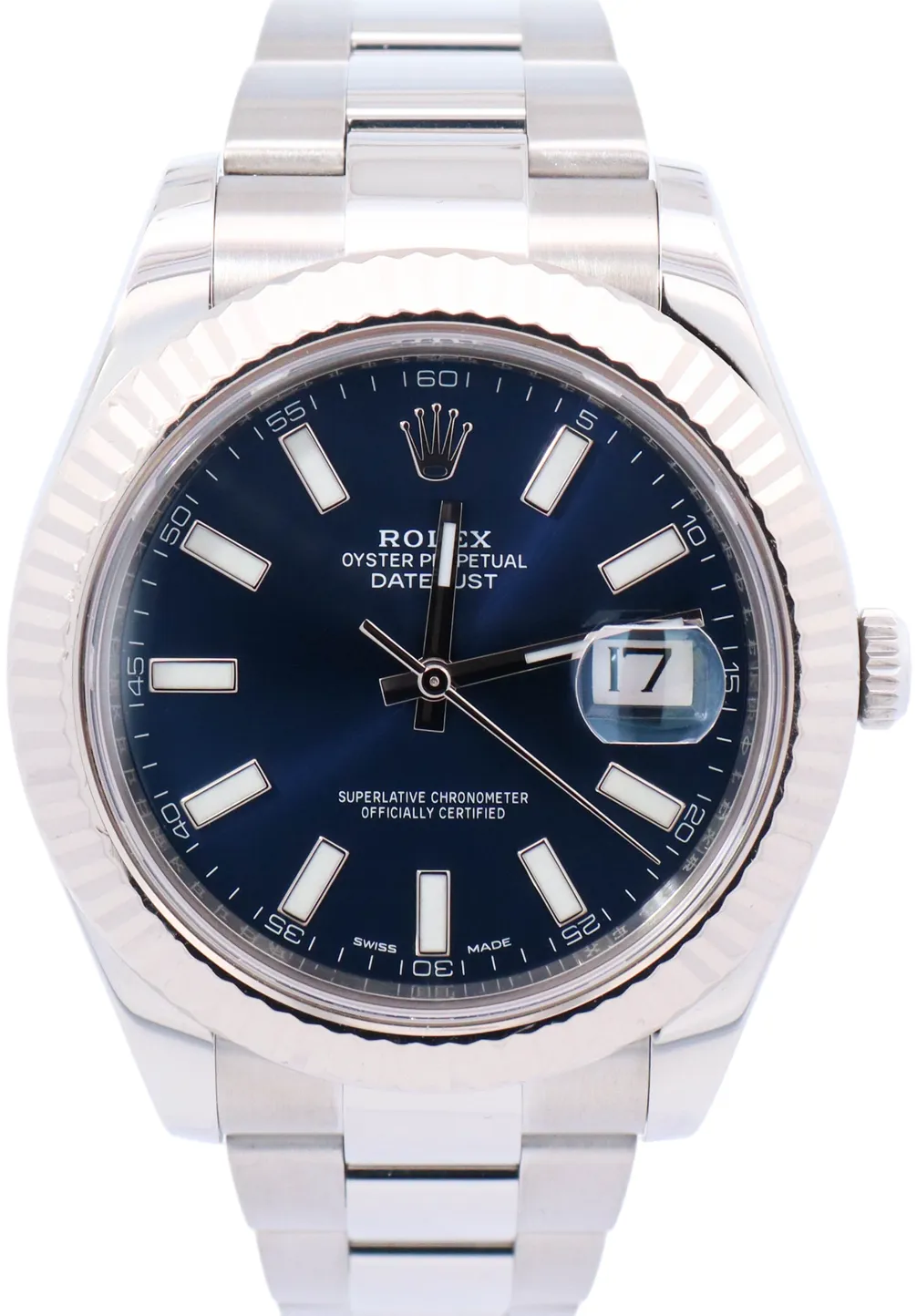 Rolex Datejust II 116334 41mm Stainless steel Blue