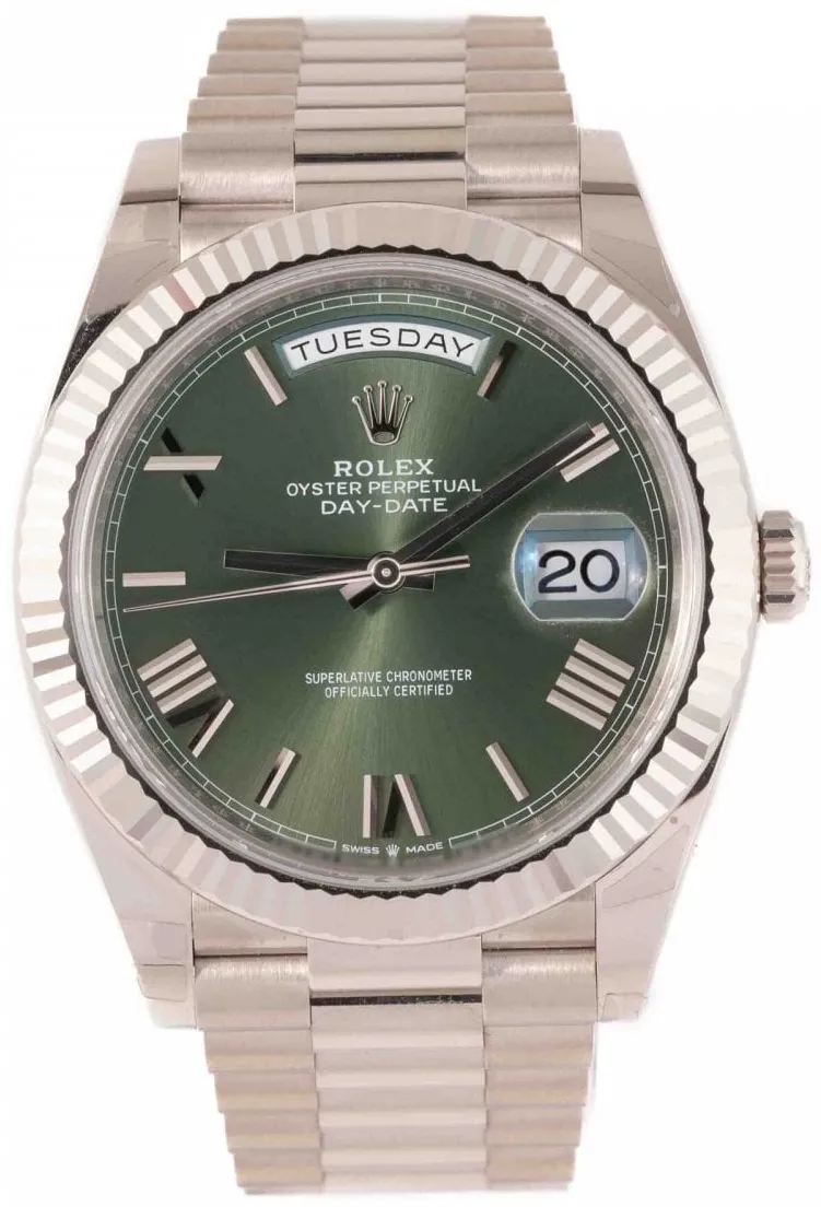 Rolex Day-Date 40 228239 40mm White gold Green